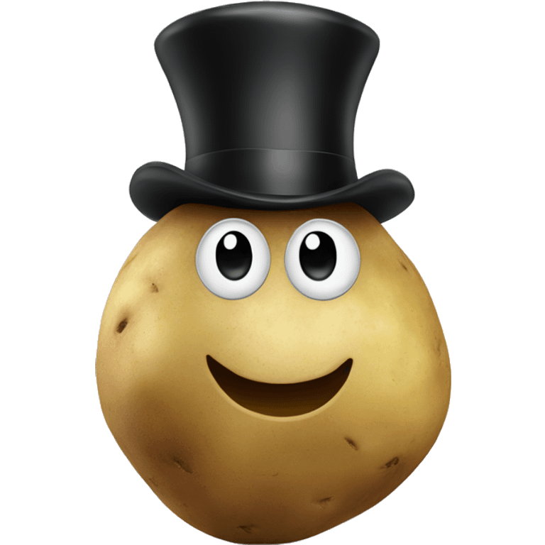 Potato with top hat  emoji