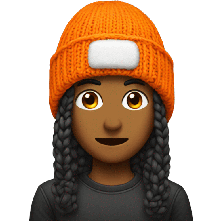 Orange beanie just the beanie emoji