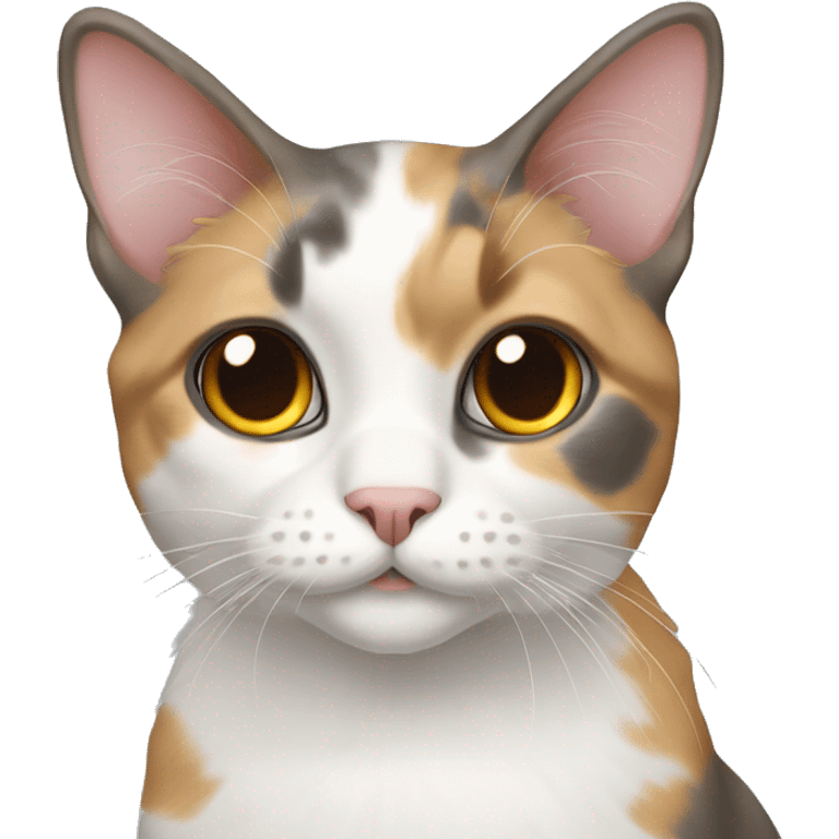 Dilute calico cat emoji