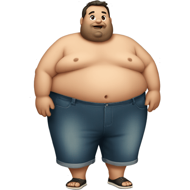 Fat guy with big belly emoji