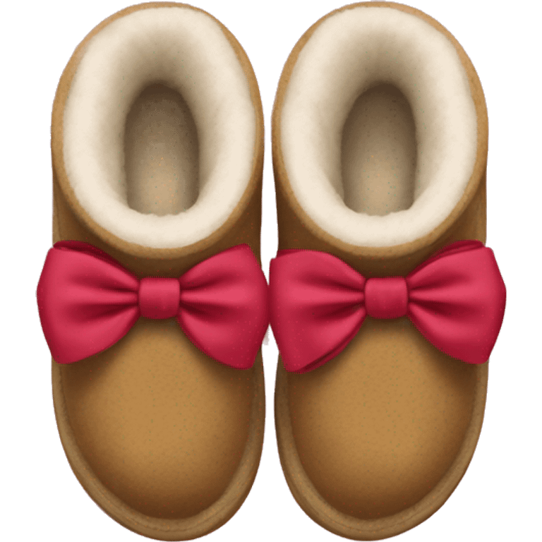 Ugg slippers with bow emoji