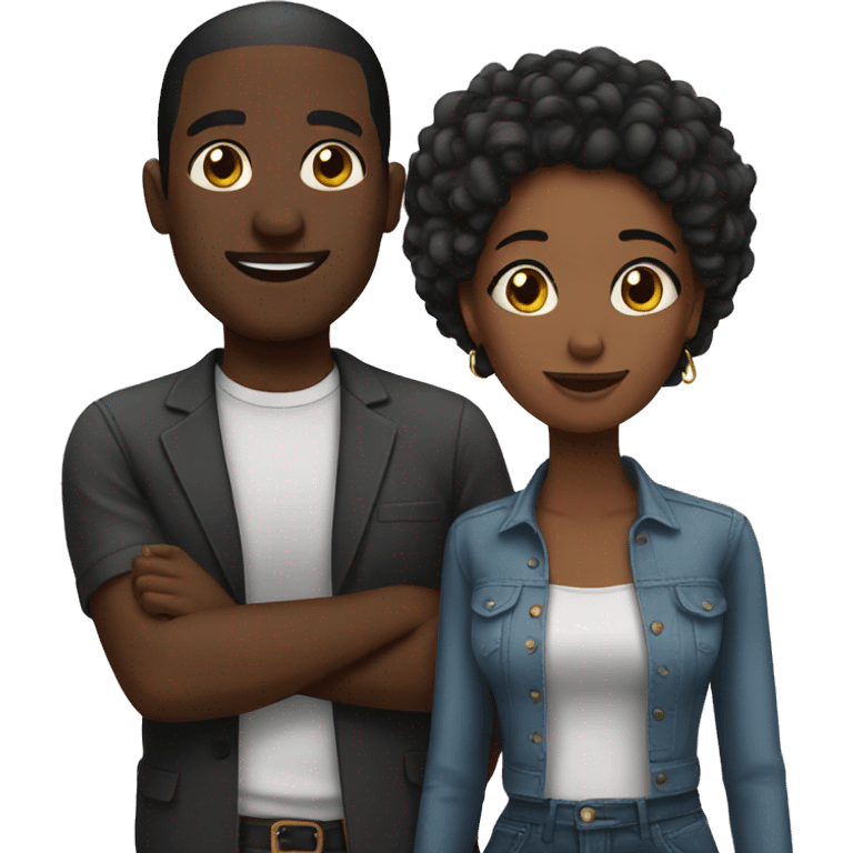 Black couple  emoji