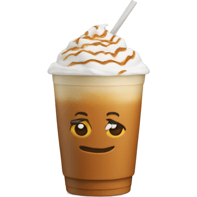 iced Pumpkin spice latte emoji