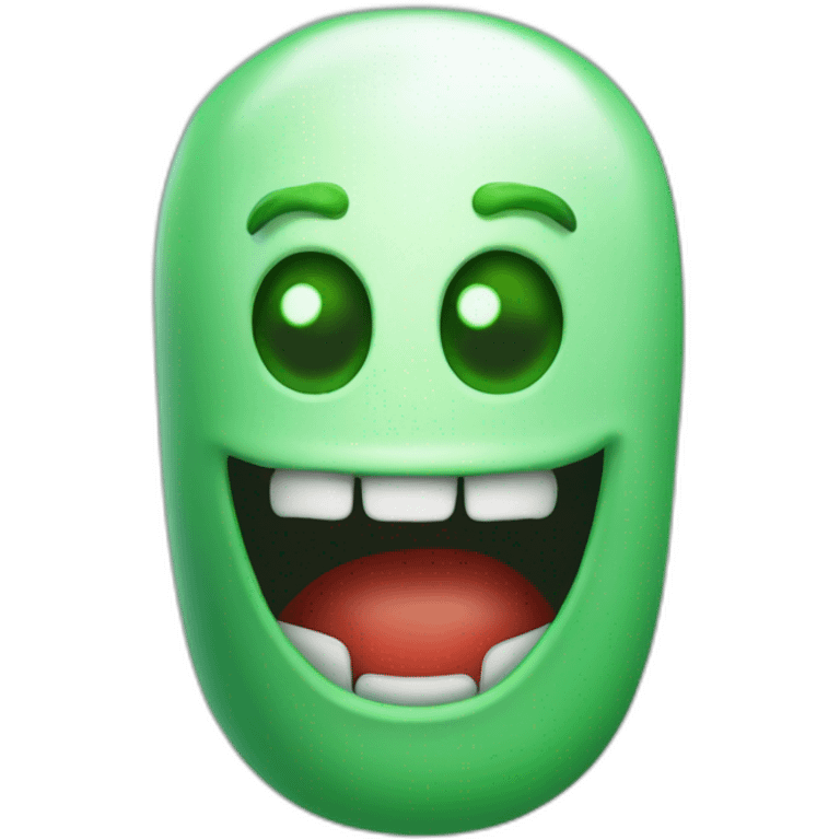 green ghost as ghost busters emoji