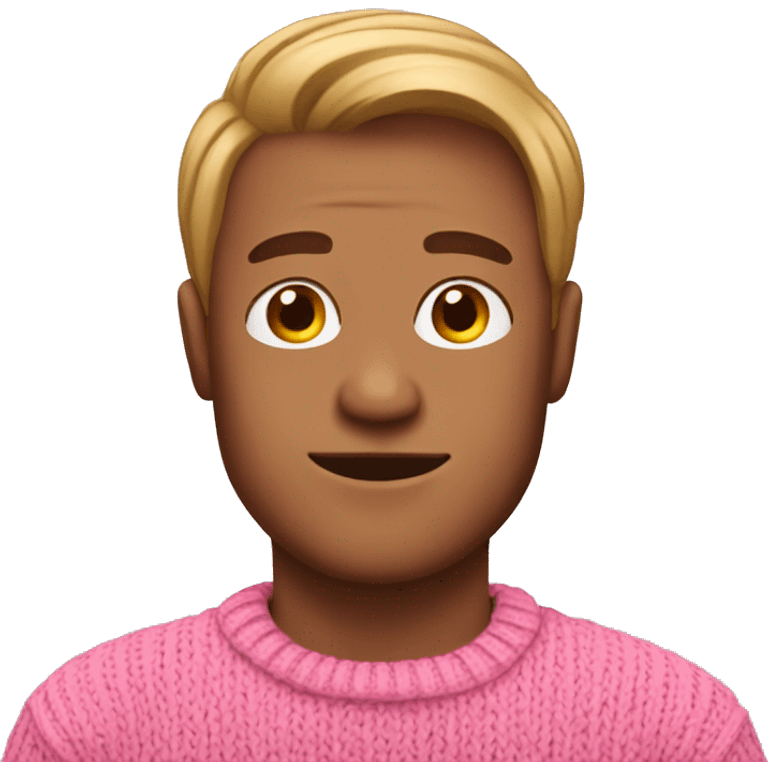 Guy in a pink sweater emoji