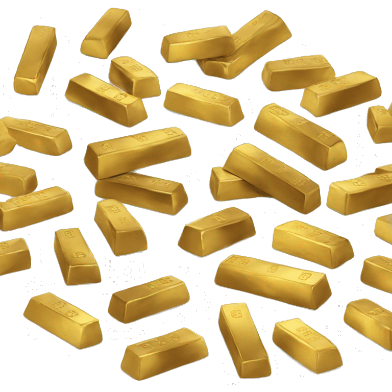 gold bars without inscriptions emoji