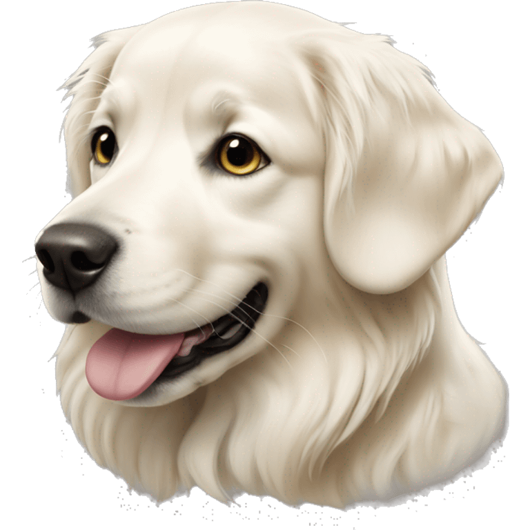 White golden retriever  emoji