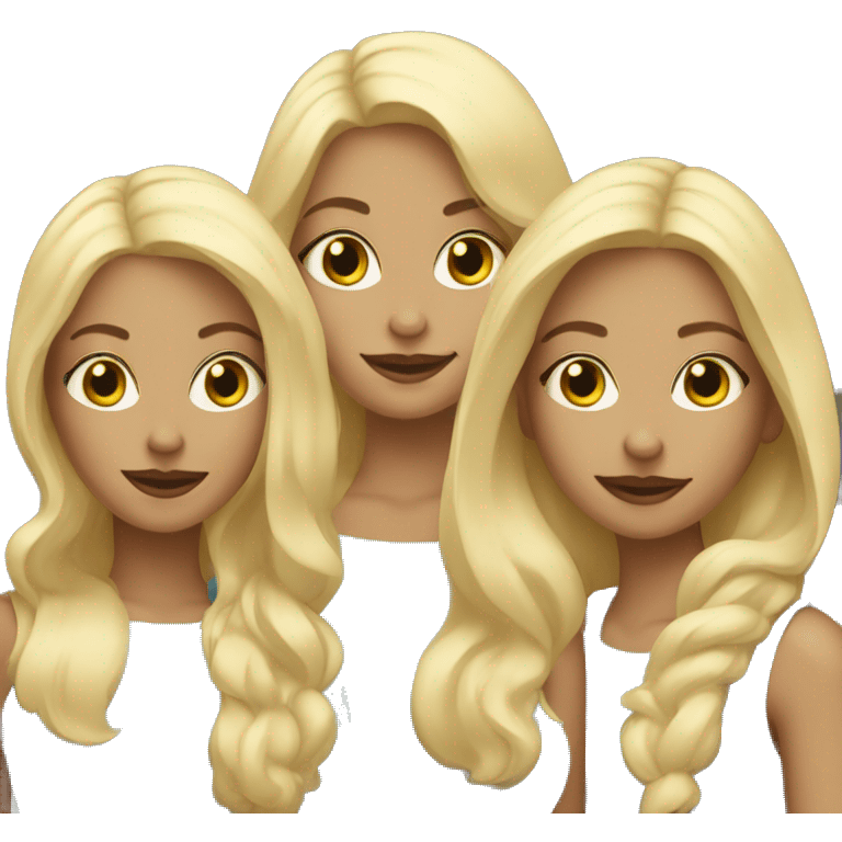 three blonde sisters emoji