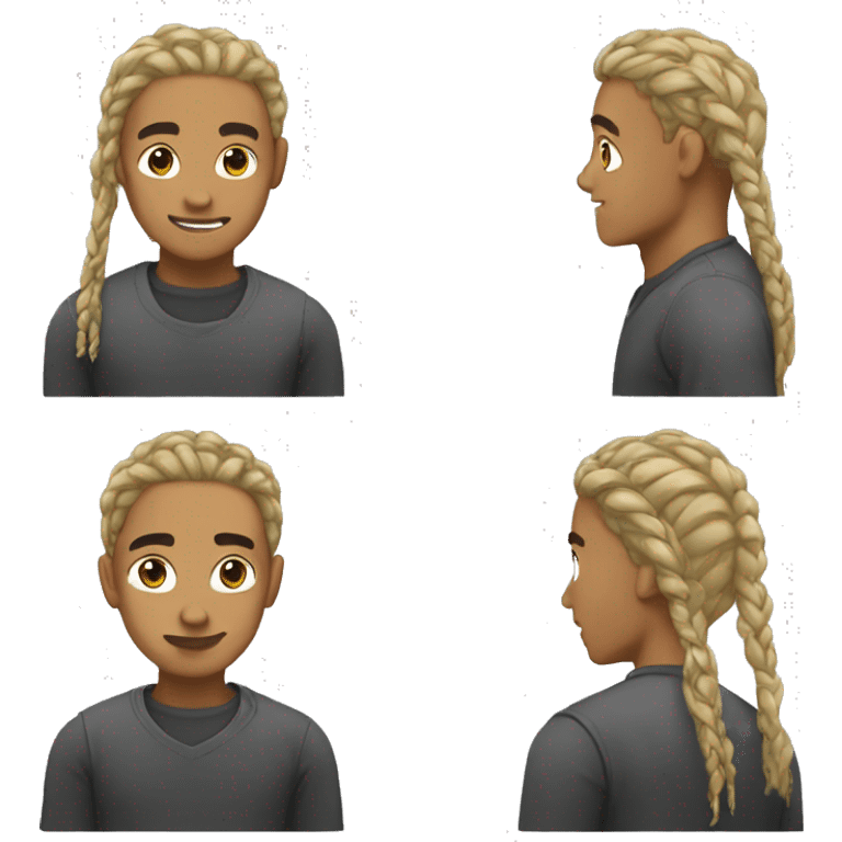 lightskin guy with blonde braids blowngsmoke  emoji