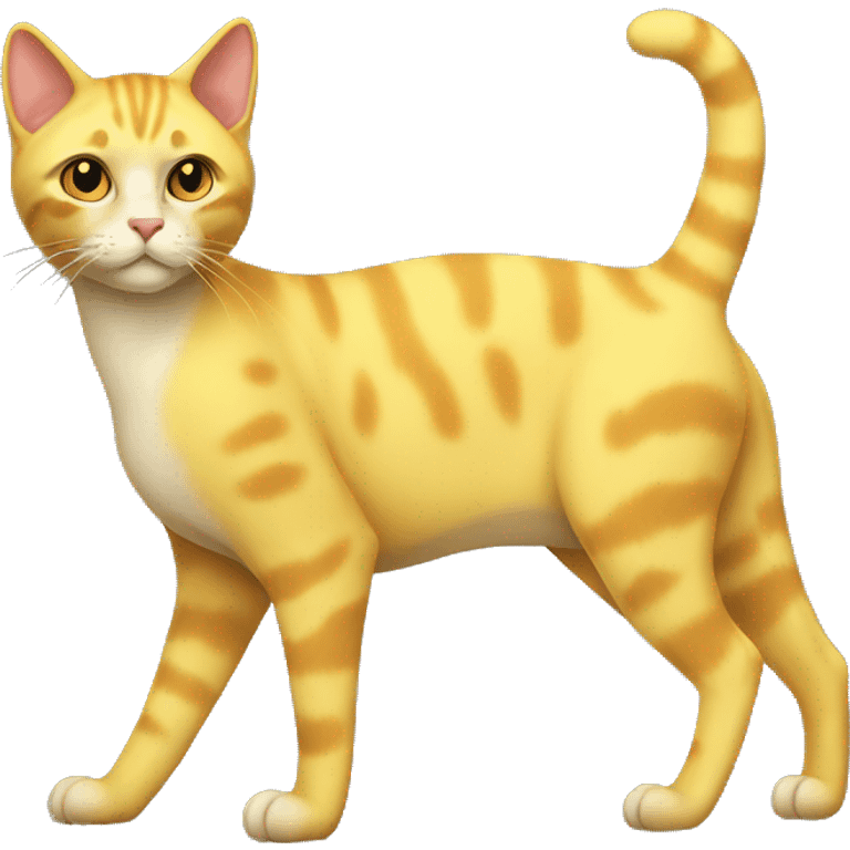 Yellow lombax-vernid-cat full body emoji