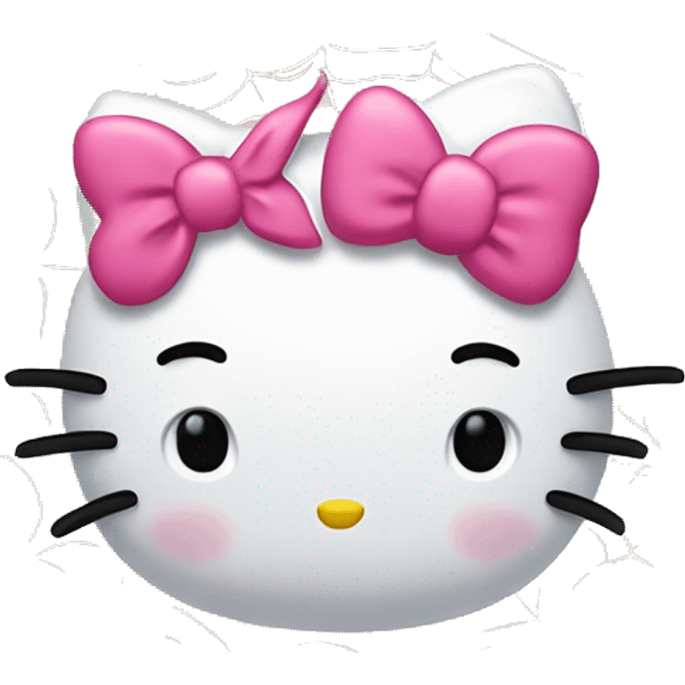 Hello Kitty with spiderweb emoji