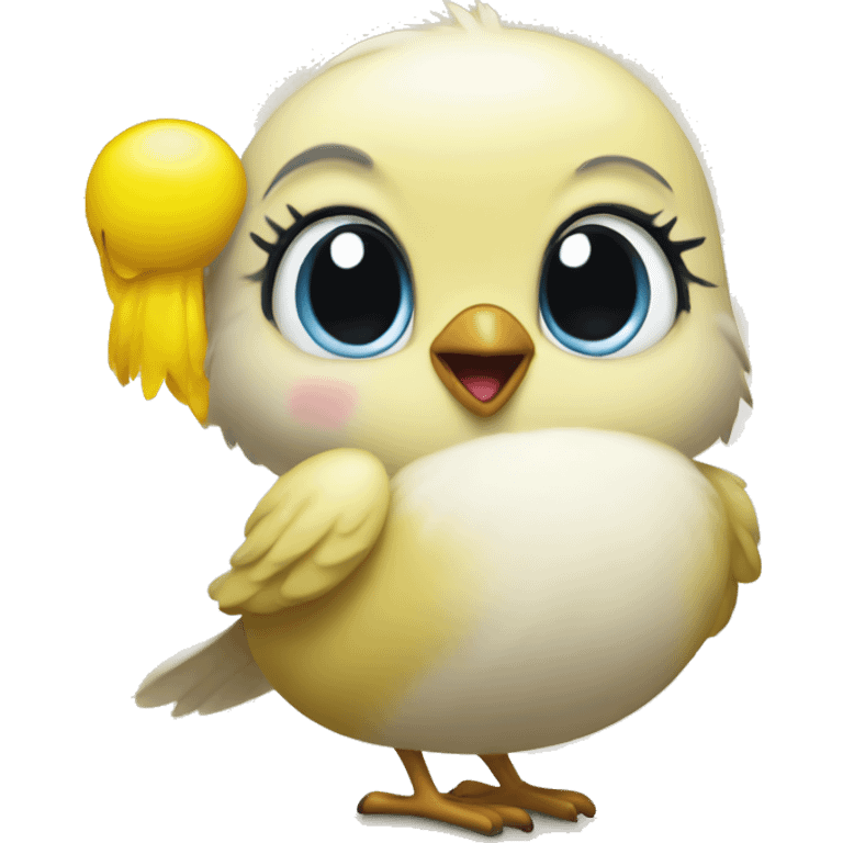 Tweety bird celebrtion emoji