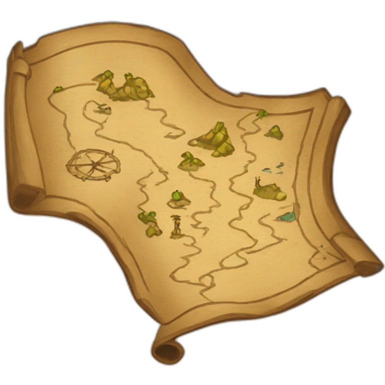 round treasure map emoji