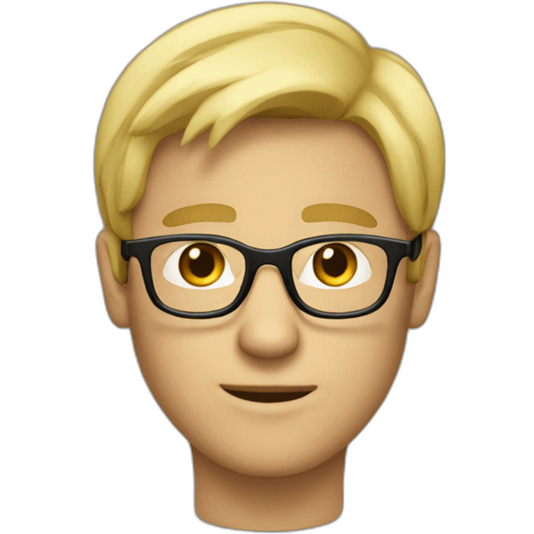 A blond guy with glasses emoji