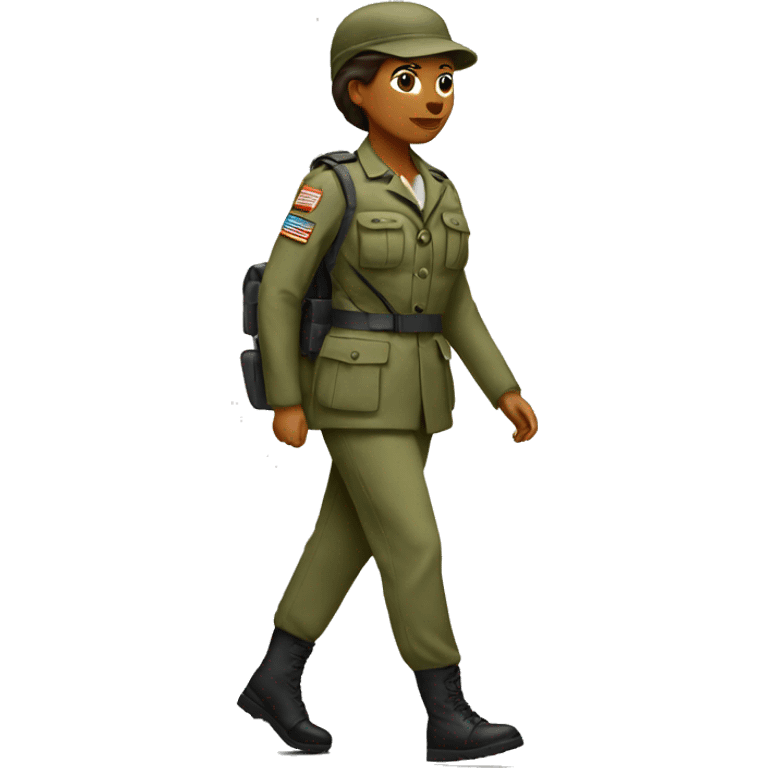 army woman walking emoji