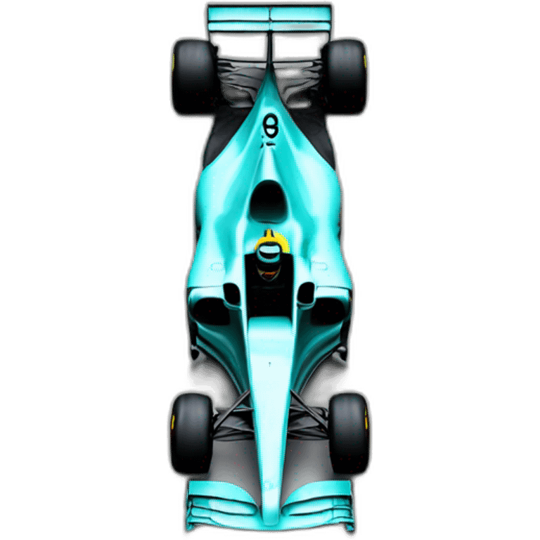 Formula one car Mercedes emoji