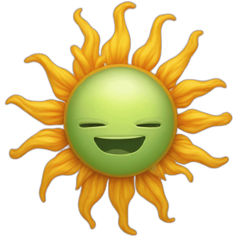 weird sun emoji