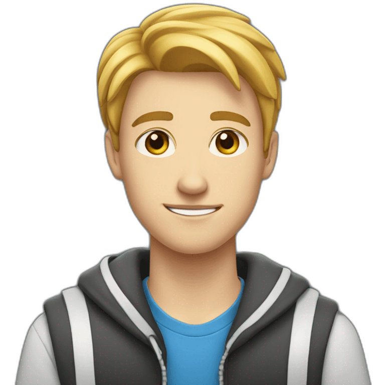 White american male high schooler teen emoji