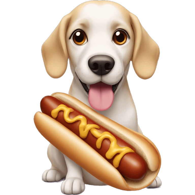 dog in a hotdog emoji