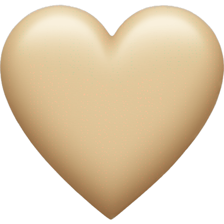 Beige colour heart emoji