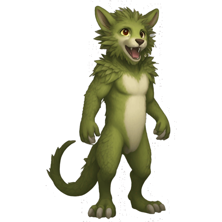 Anthro Wickerbeast full body emoji