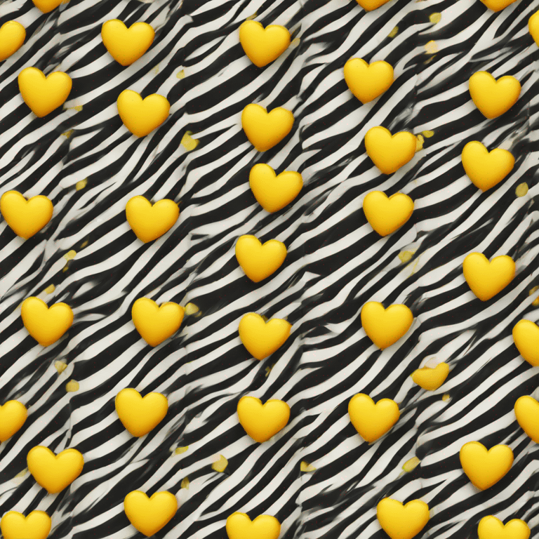 Black and yellow striped heart emoji