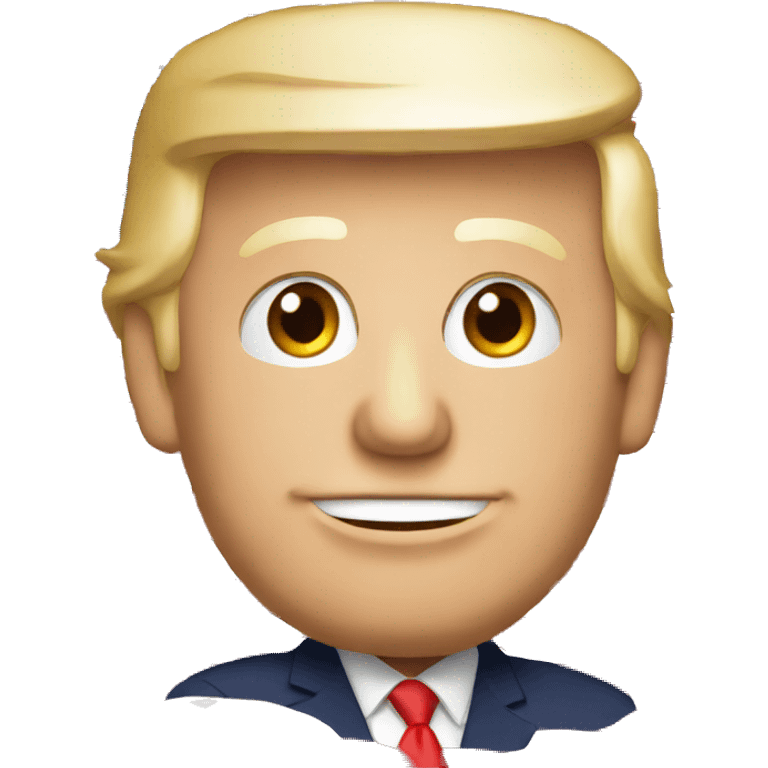 Donald trump with an American flag  emoji