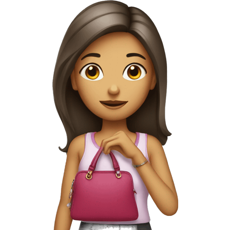 girl with purse in hand emoji