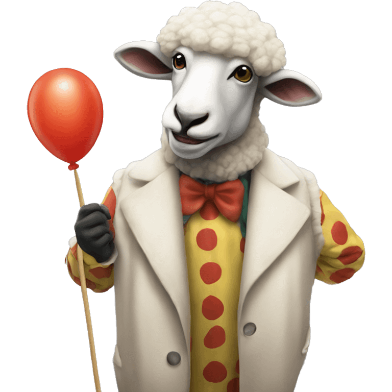 Clown + sheep emoji