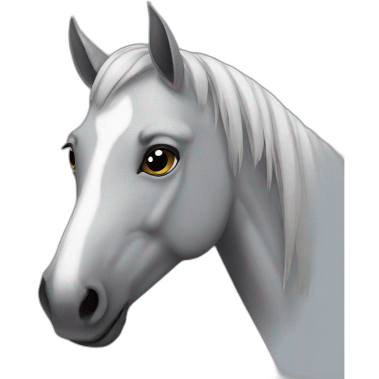 Caballo gris emoji