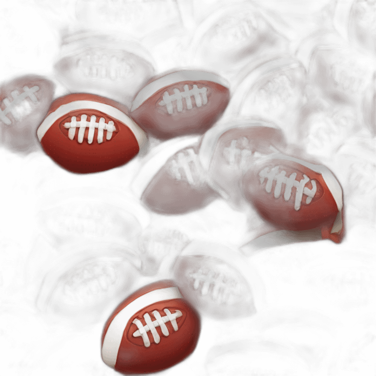 A football plagerig in red and white emoji