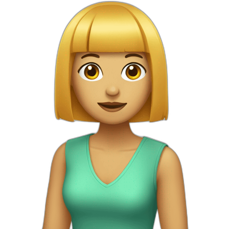 Chica con flequillo emoji