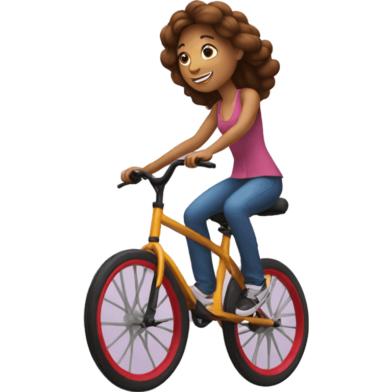 a women on a unicycle emoji