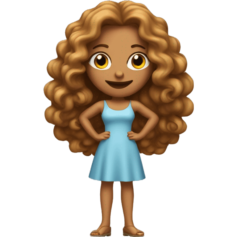 Tan woman with long curly hair relator with for sale sign  emoji