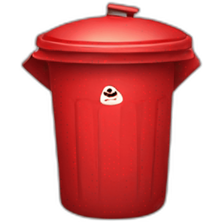 red trashcan emoji