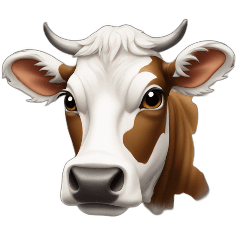 Montbediare cow brown and white emoji