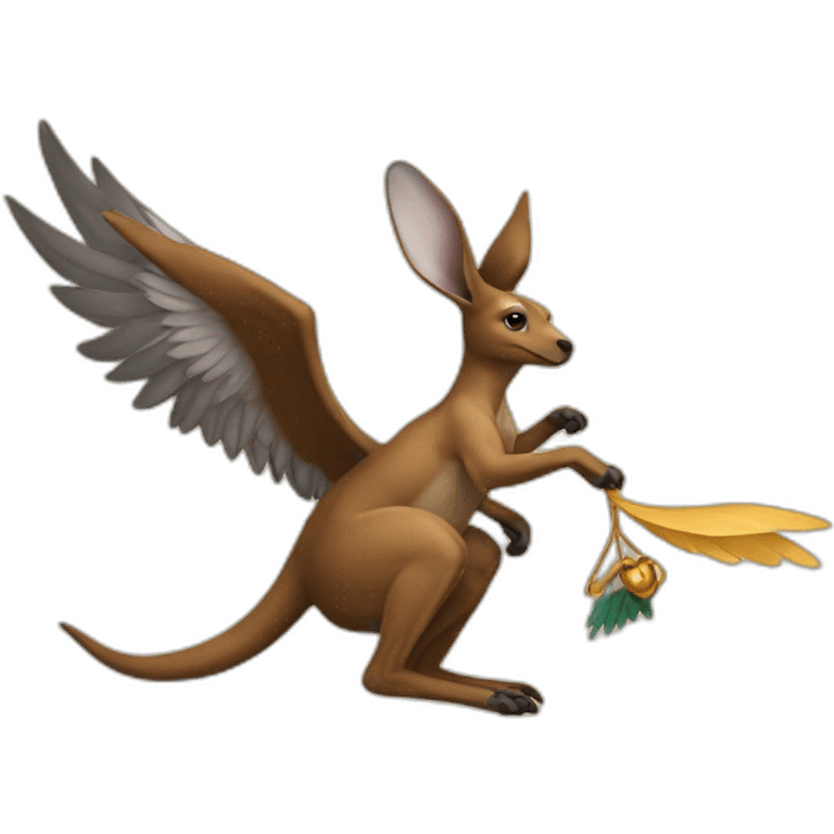 kangaroo with eagle wings ridden by george washington emoji