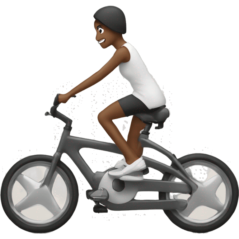 elliptical bike on a bike path emoji