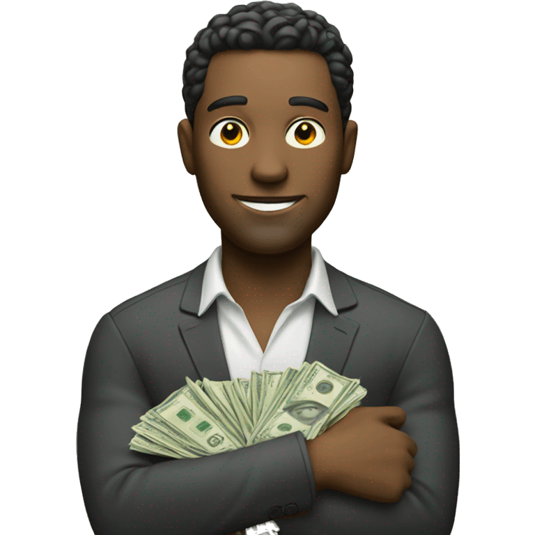 man with stack of money emoji