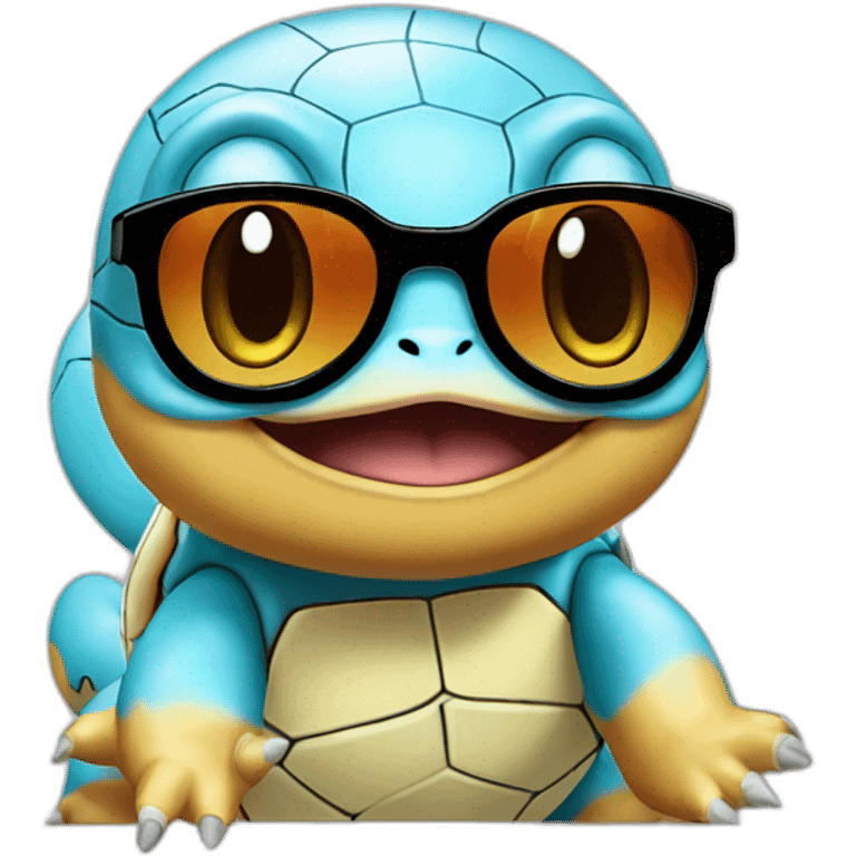 Squirtle with sun glasses emoji