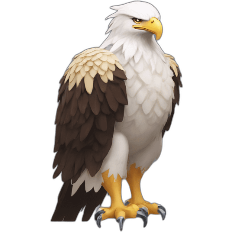 Fischl from genshin impact as an eagle emoji