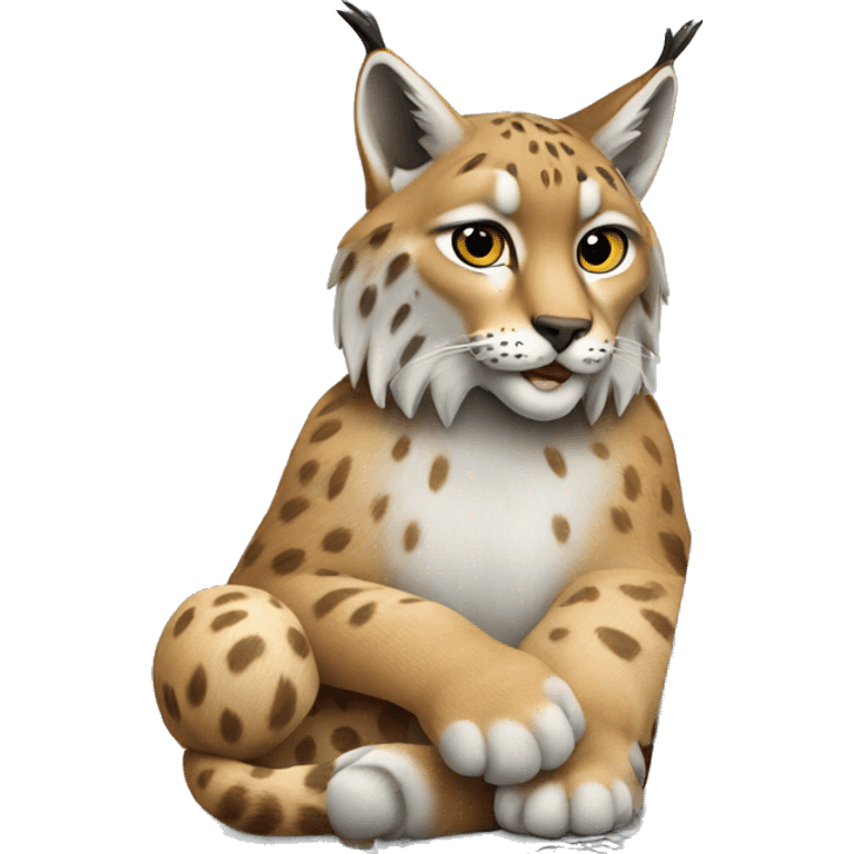 A lynx with a laptop emoji