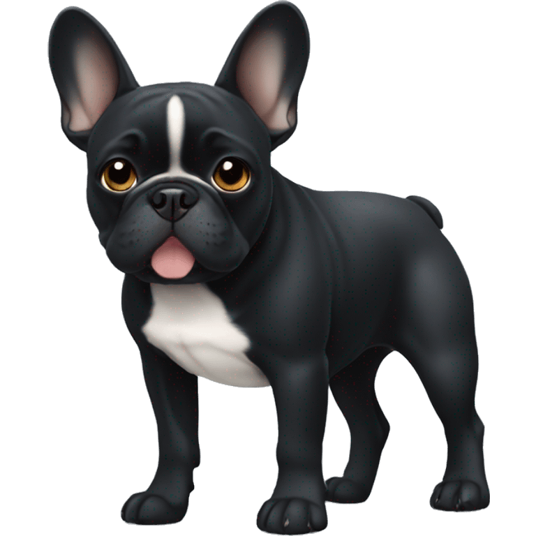 Black French bulldog emoji