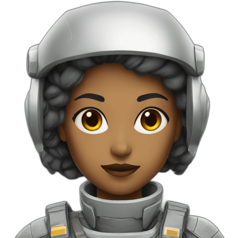 female futuristic soldier emoji