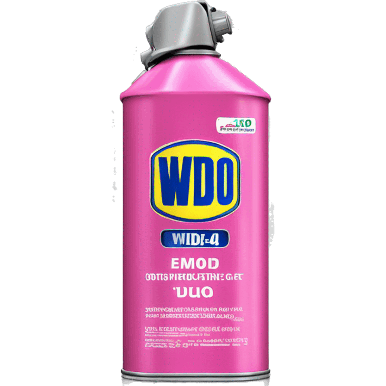 Realistic metallic pink oil can of WD40 isolated.  emoji