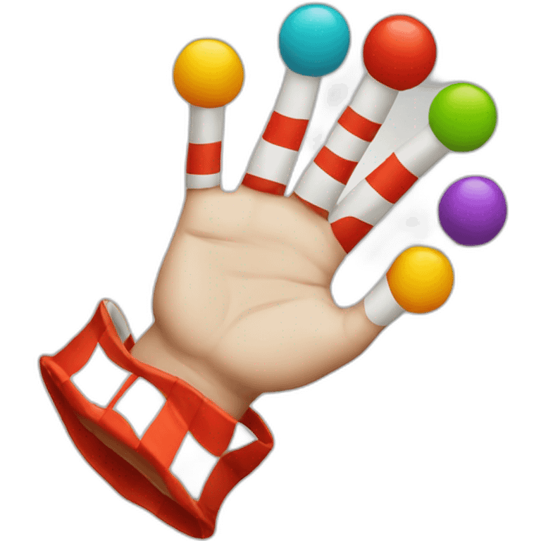 clown hand emoji