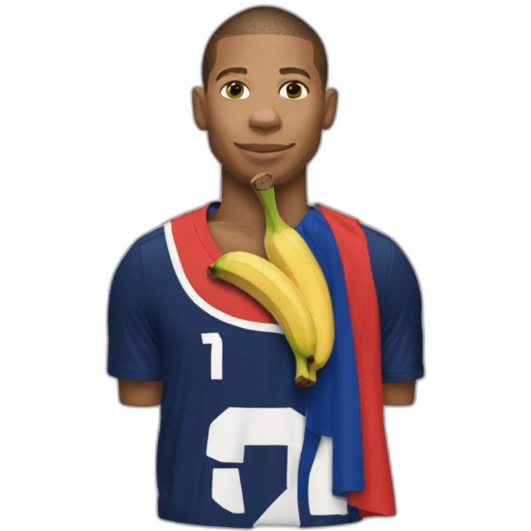 Mbappe avec une banane emoji