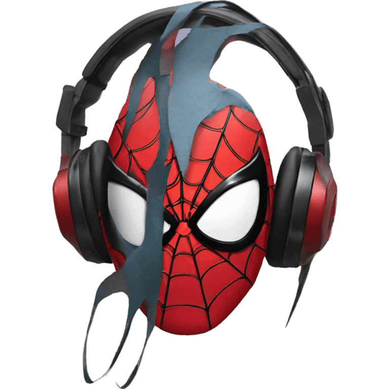 Music listening spiderman emoji