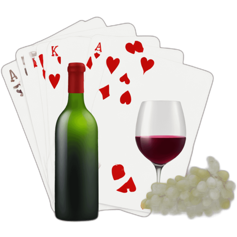 wine and play cards emoji