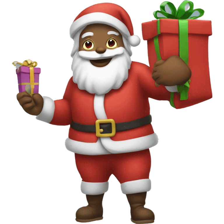 Santa carrying presents emoji